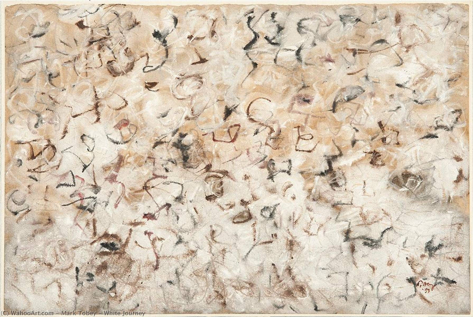 Wikioo.org - The Encyclopedia of Fine Arts - Painting, Artwork by Mark Tobey - White Journey