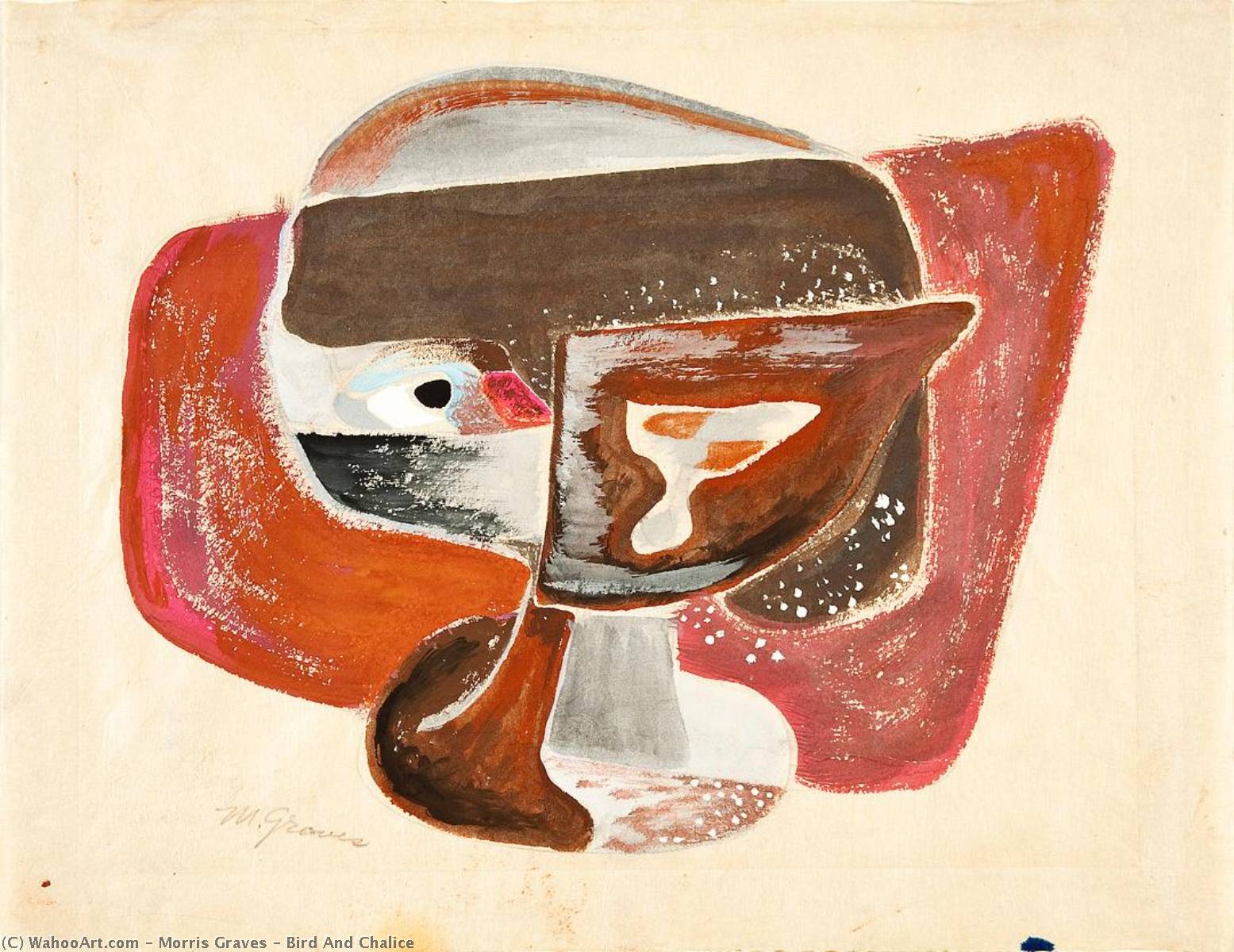 Wikioo.org - Bách khoa toàn thư về mỹ thuật - Vẽ tranh, Tác phẩm nghệ thuật Morris Graves - Bird And Chalice