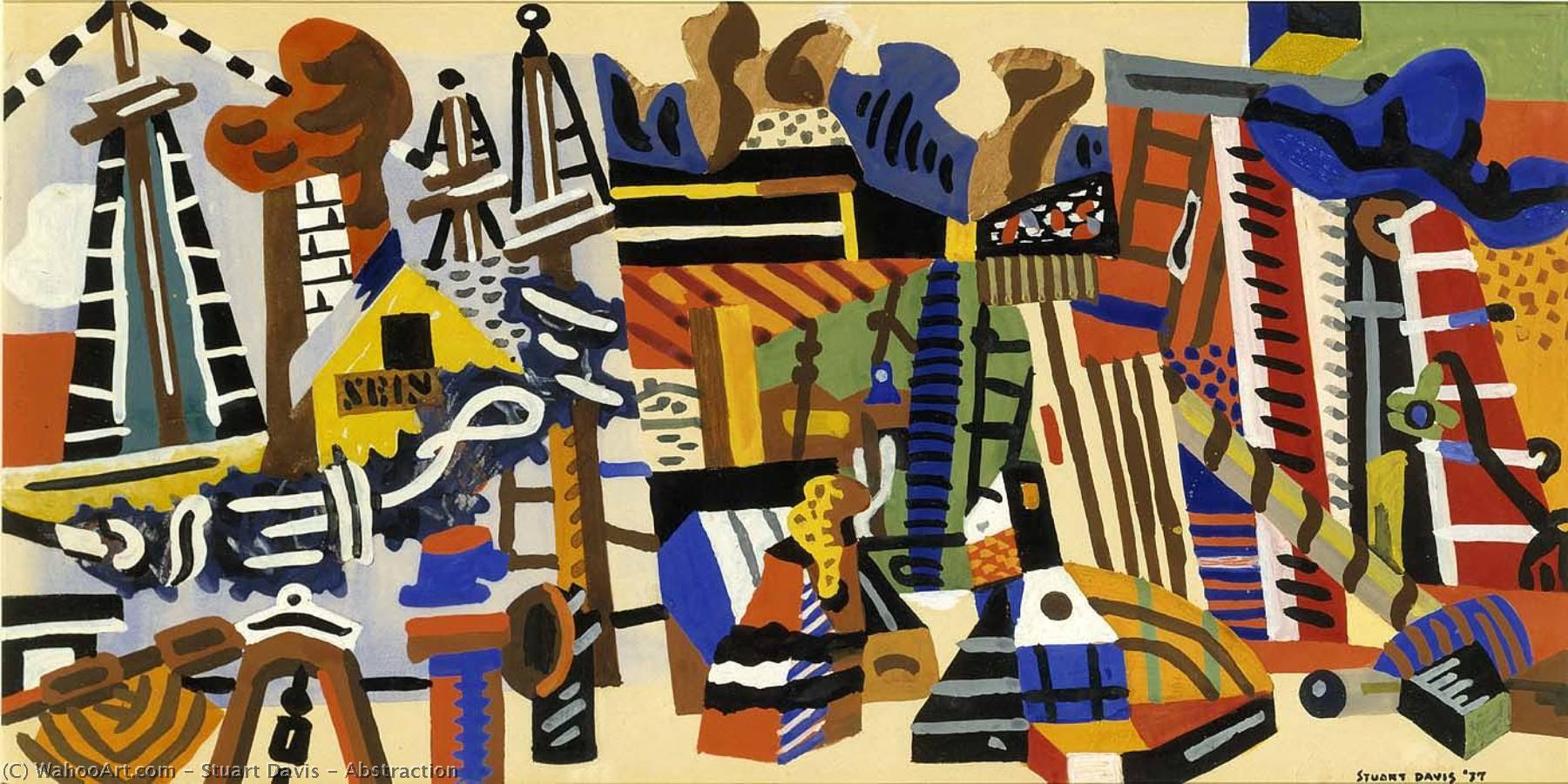 Wikioo.org - The Encyclopedia of Fine Arts - Painting, Artwork by Stuart Davis - Abstraction