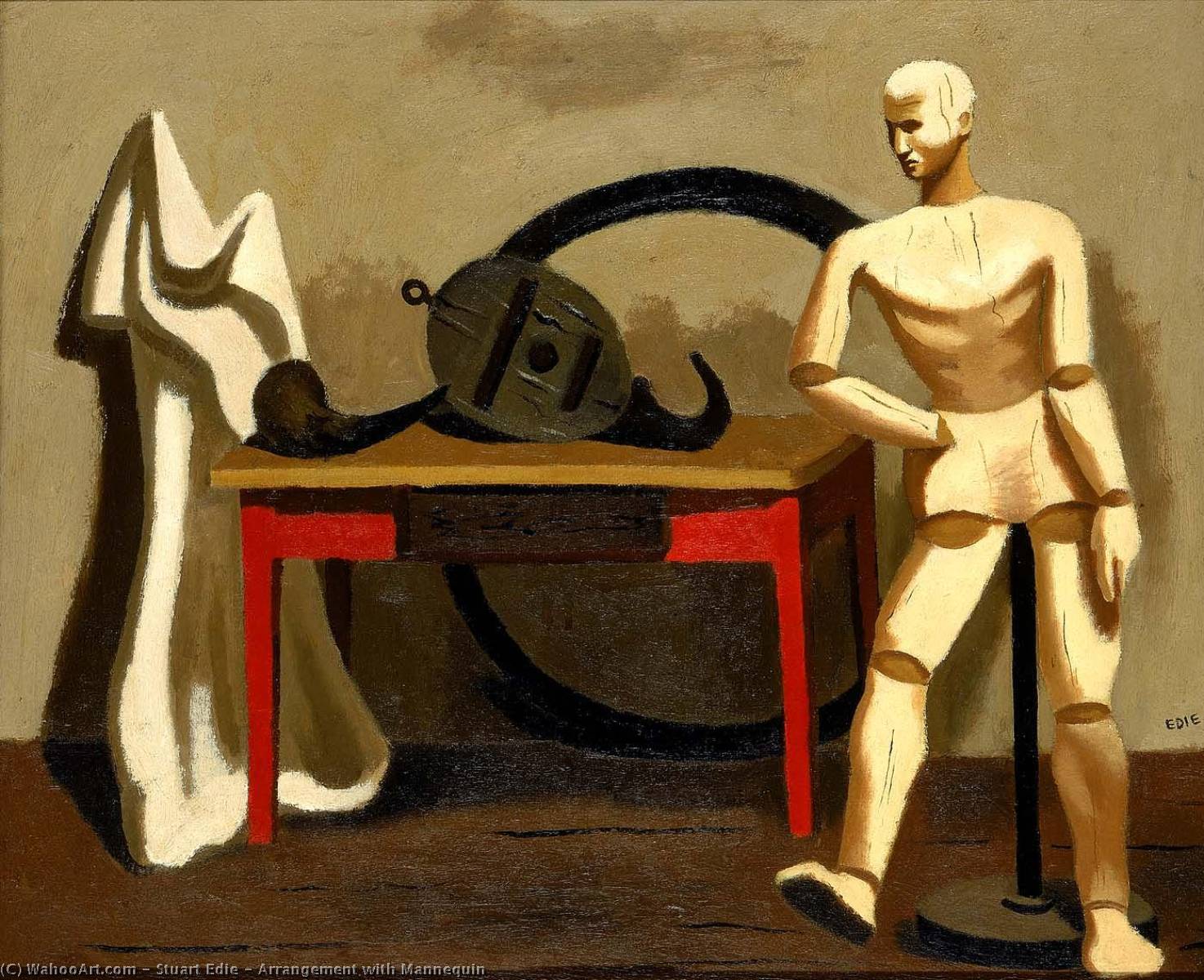 WikiOO.org - Encyclopedia of Fine Arts - Lukisan, Artwork Stuart Edie - Arrangement with Mannequin