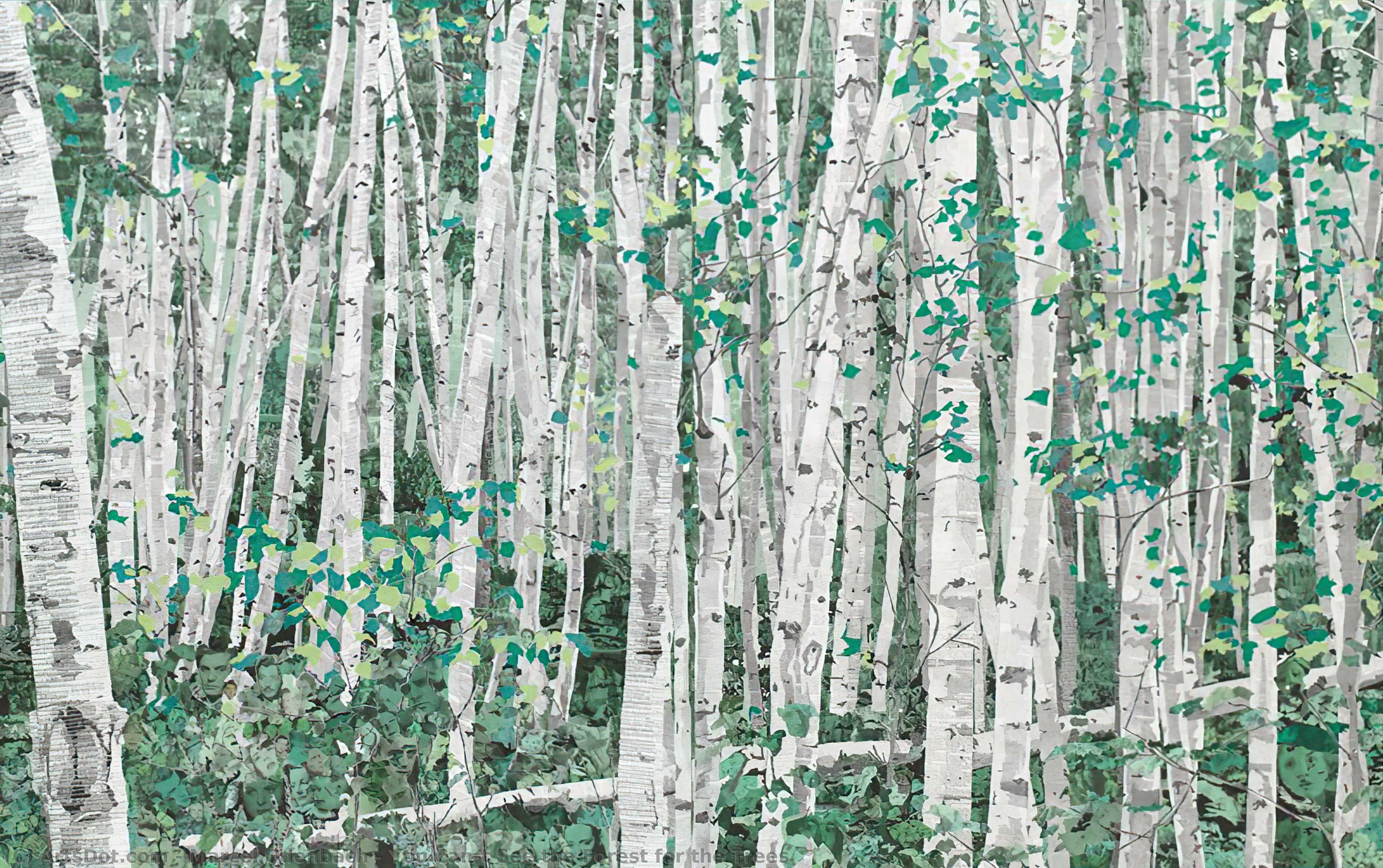 Wikioo.org - The Encyclopedia of Fine Arts - Painting, Artwork by Marcel Odenbach - You Can't See the Forest for the Trees