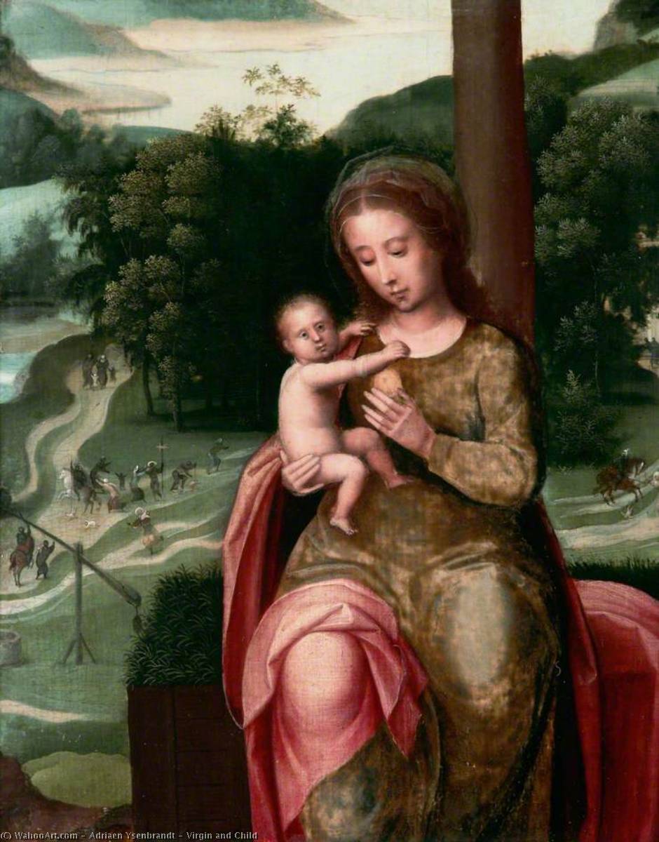 Wikioo.org - The Encyclopedia of Fine Arts - Painting, Artwork by Adriaen Ysenbrandt - Virgin and Child