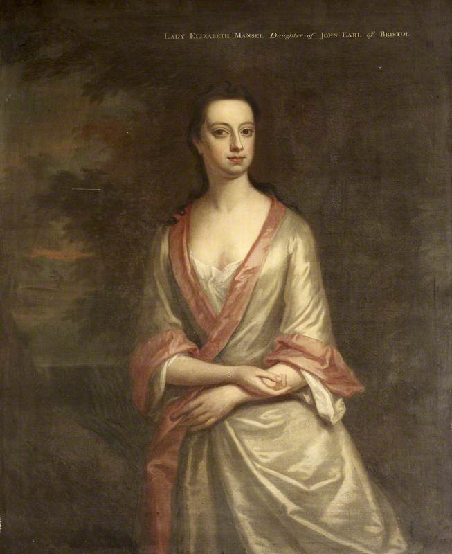 Wikioo.org - The Encyclopedia of Fine Arts - Painting, Artwork by John Fayram - Lady Elizabeth Hervey (1697–1727), Lady Mansel (after Jonathan Richardson the younger)