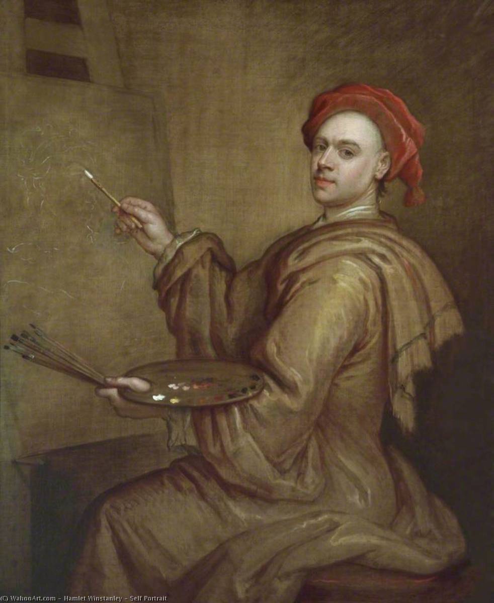 WikiOO.org - Енциклопедия за изящни изкуства - Живопис, Произведения на изкуството Hamlet Winstanley - Self Portrait