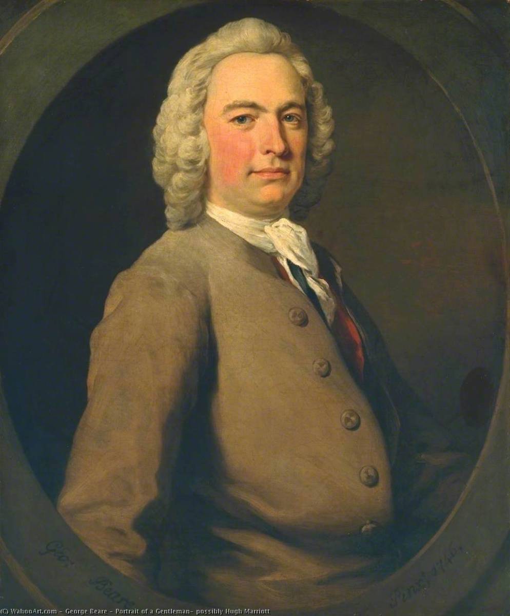 Wikioo.org - The Encyclopedia of Fine Arts - Painting, Artwork by George Beare - Portrait of a Gentleman, possibly Hugh Marriott