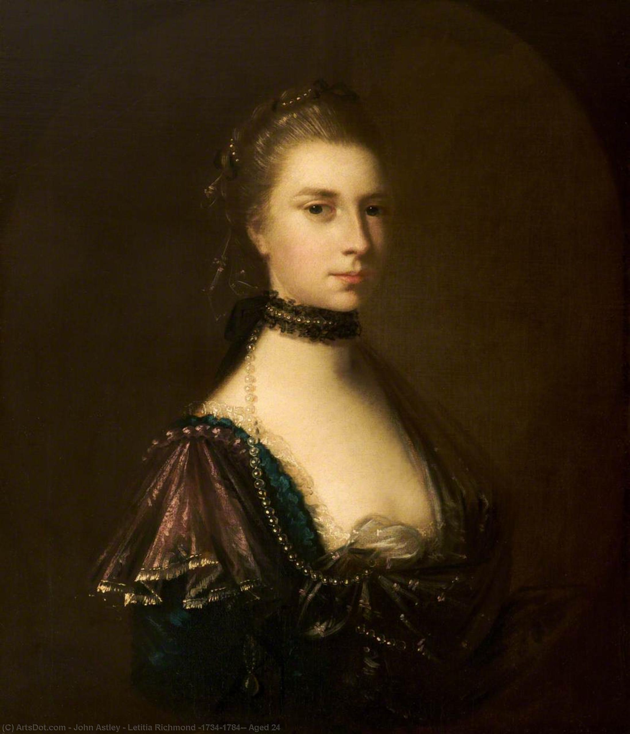 Wikioo.org - The Encyclopedia of Fine Arts - Painting, Artwork by John Astley - Letitia Richmond (1734–1784), Aged 24
