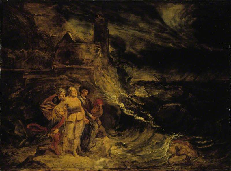 Wikioo.org – L'Enciclopedia delle Belle Arti - Pittura, Opere di John Runciman - Re Lear contro  Antartico  Tempesta