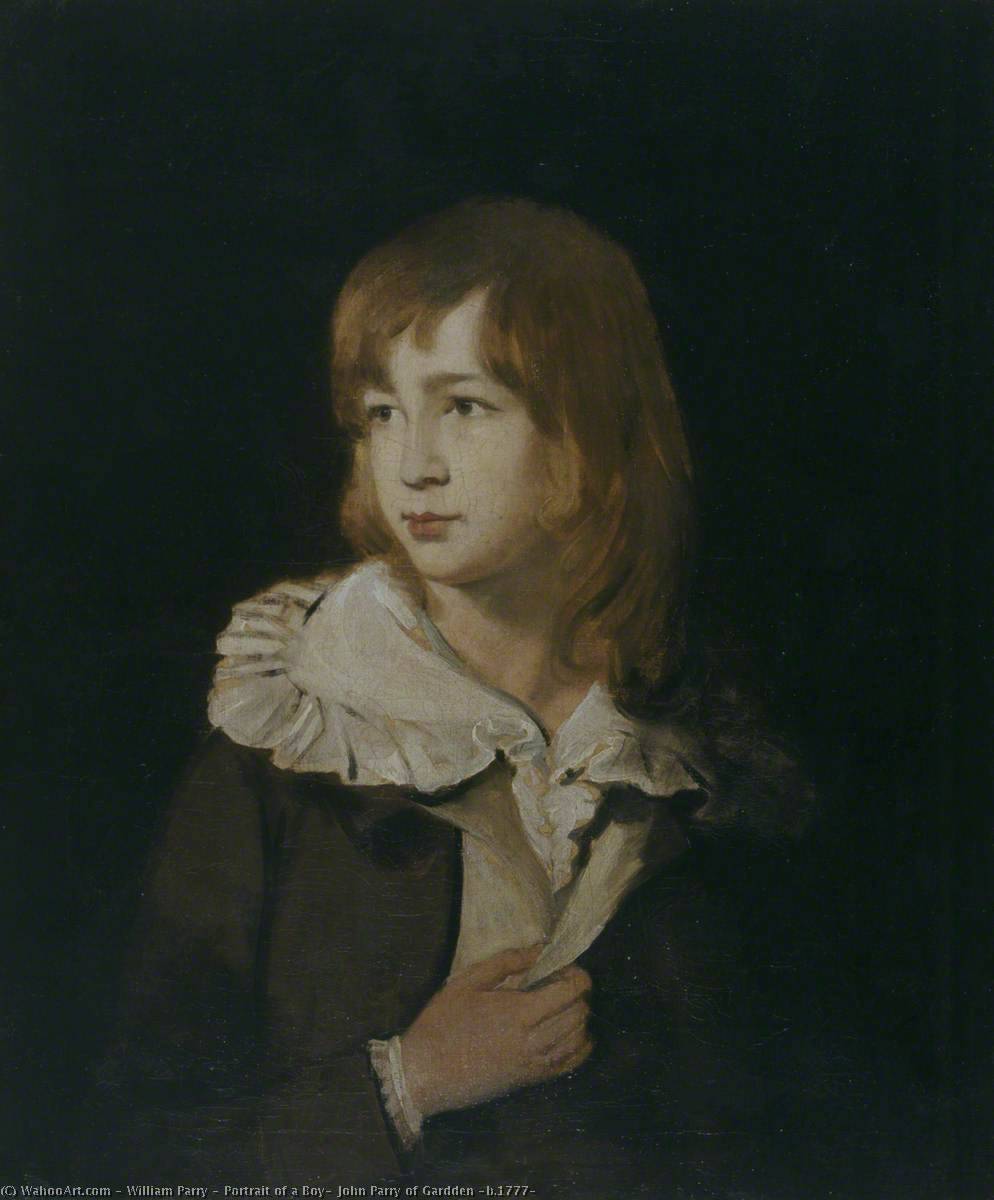 Wikioo.org - The Encyclopedia of Fine Arts - Painting, Artwork by William Parry - Portrait of a Boy, John Parry of Gardden (b.1777)