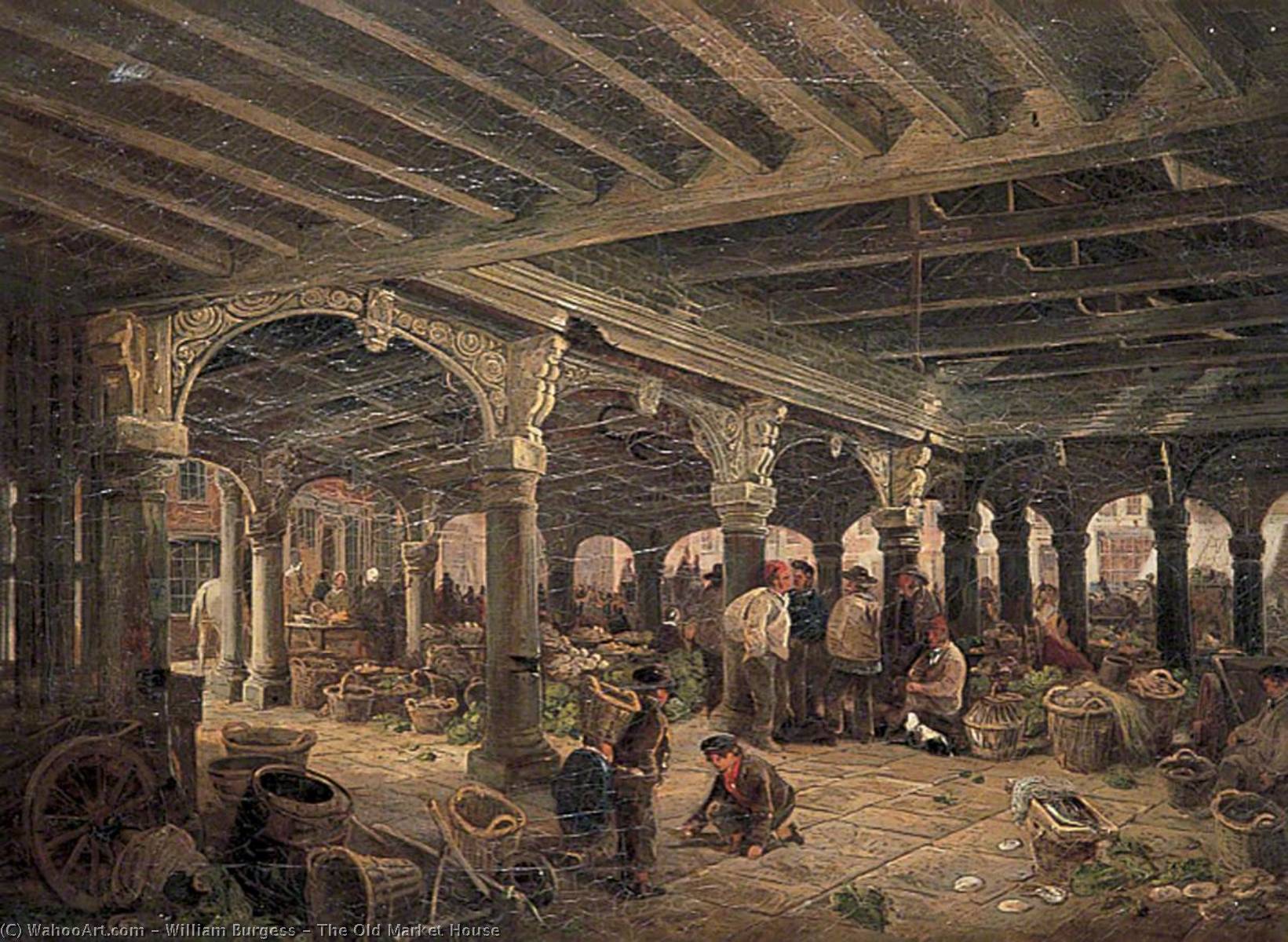Wikioo.org - The Encyclopedia of Fine Arts - Painting, Artwork by William Burgess - The Old Market House