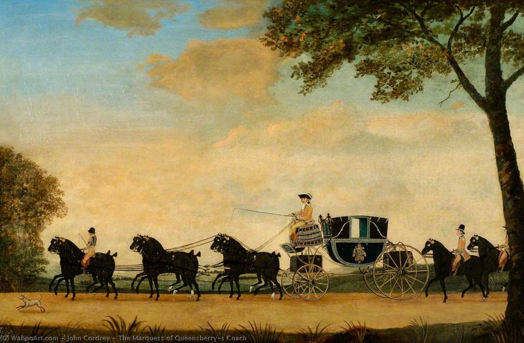 Wikioo.org - The Encyclopedia of Fine Arts - Painting, Artwork by John Cordrey - The Marquess of Queensberry's Coach