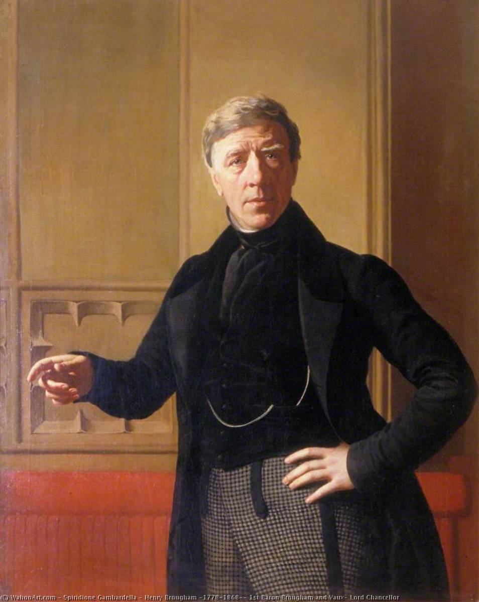 Wikioo.org - The Encyclopedia of Fine Arts - Painting, Artwork by Spiridione Gambardella - Henry Brougham (1778–1868), 1st Baron Brougham and Vaux, Lord Chancellor