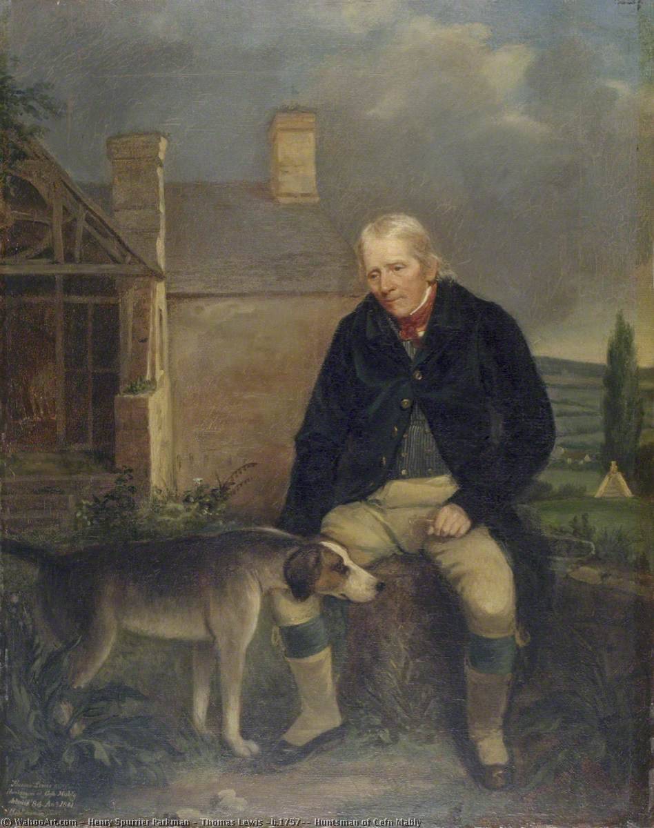 Wikioo.org - The Encyclopedia of Fine Arts - Painting, Artwork by Henry Spurrier Parkman - Thomas Lewis (b.1757), Huntsman of Cefn Mably