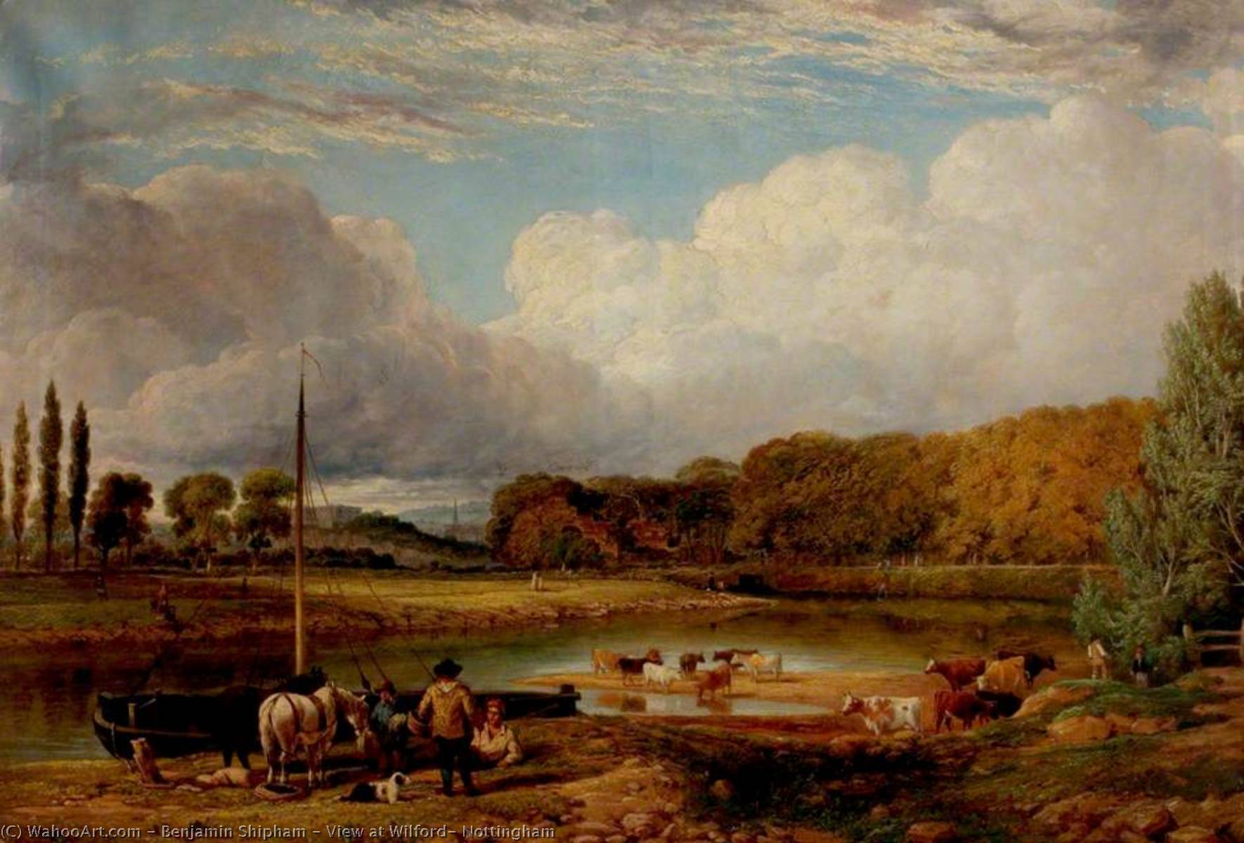 Wikioo.org - The Encyclopedia of Fine Arts - Painting, Artwork by Benjamin Shipham - View at Wilford, Nottingham