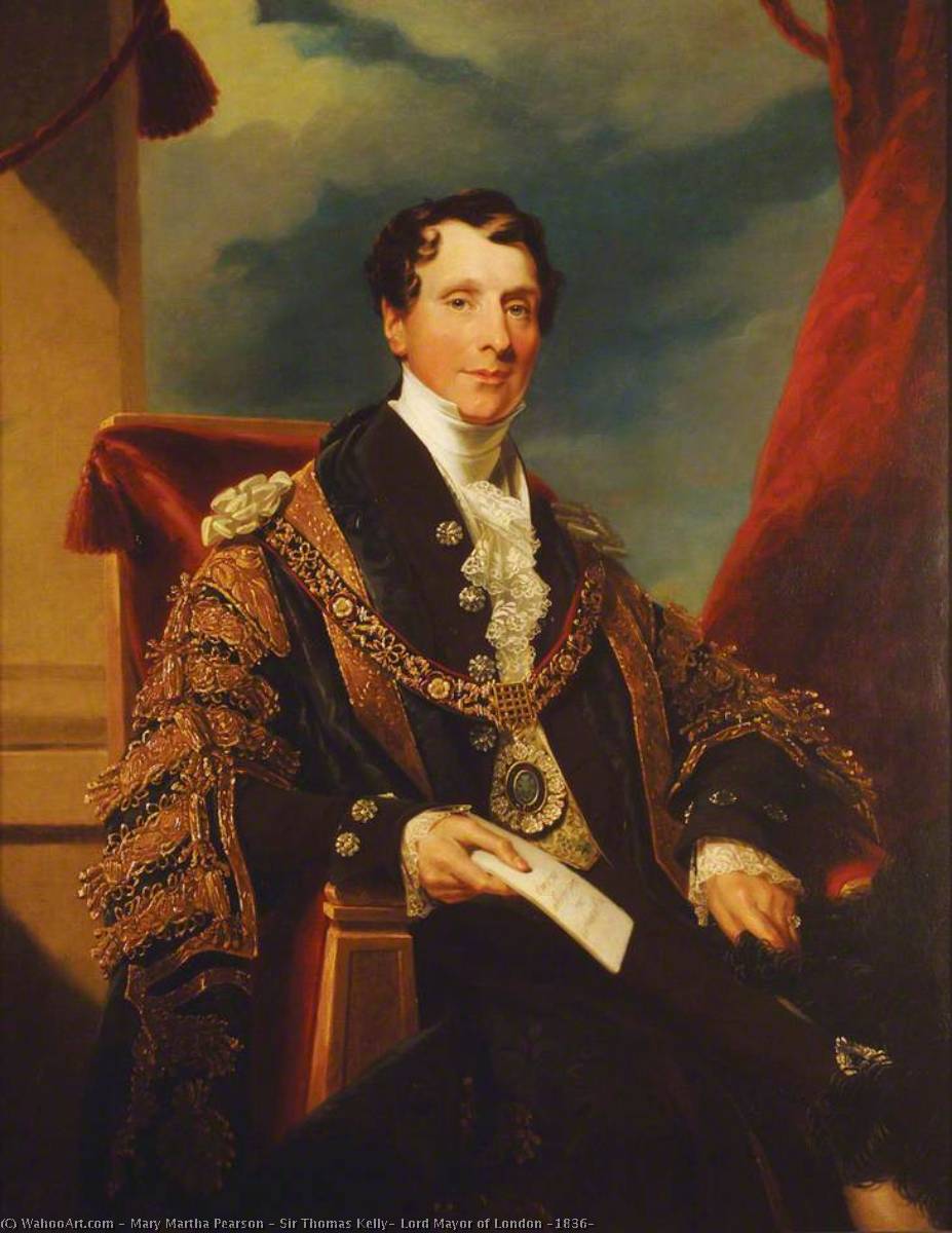Wikioo.org - The Encyclopedia of Fine Arts - Painting, Artwork by Mary Martha Pearson - Sir Thomas Kelly, Lord Mayor of London (1836)
