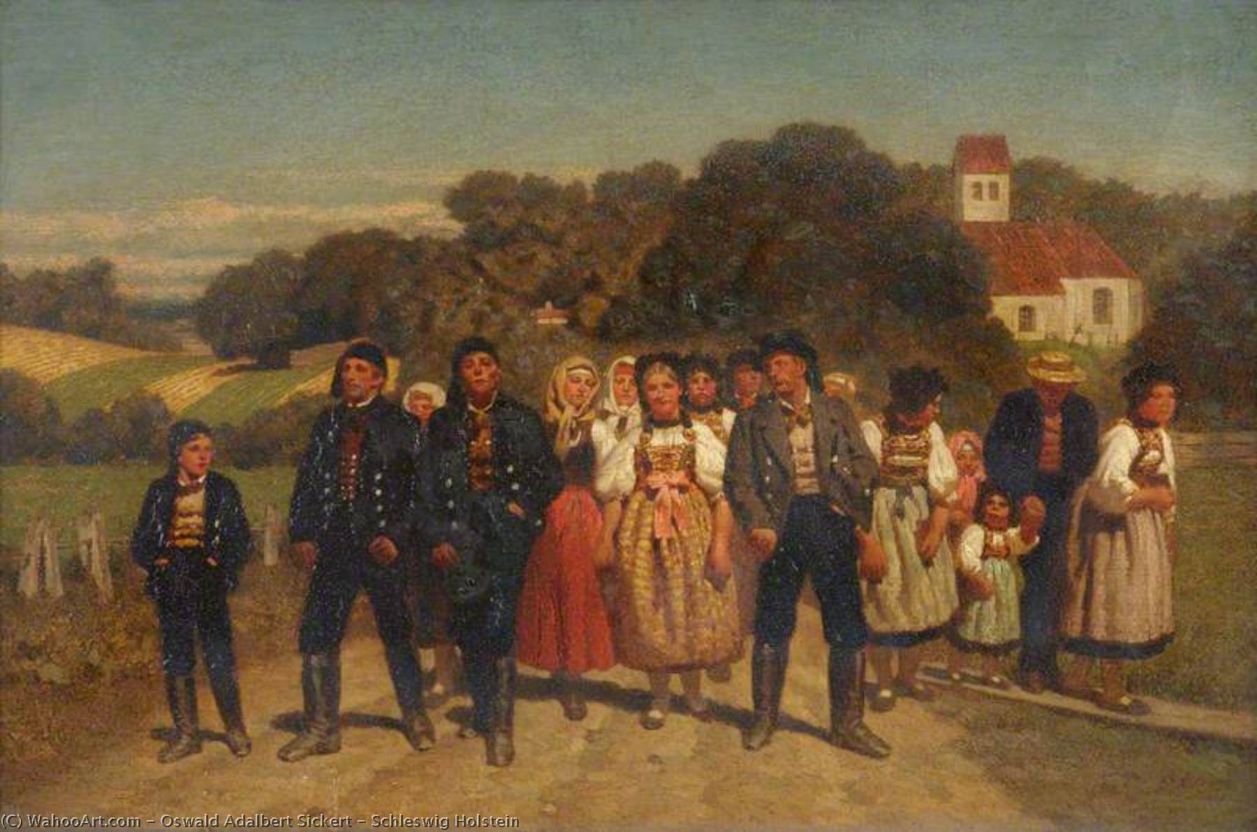Wikioo.org - The Encyclopedia of Fine Arts - Painting, Artwork by Oswald Adalbert Sickert - Schleswig Holstein