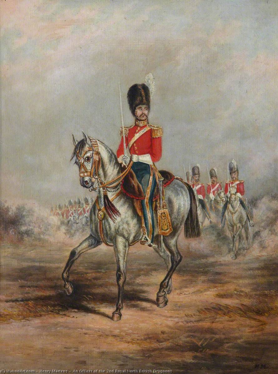 Wikioo.org - The Encyclopedia of Fine Arts - Painting, Artwork by Henry Martens - An Officer of the 2nd Royal North British Dragoons