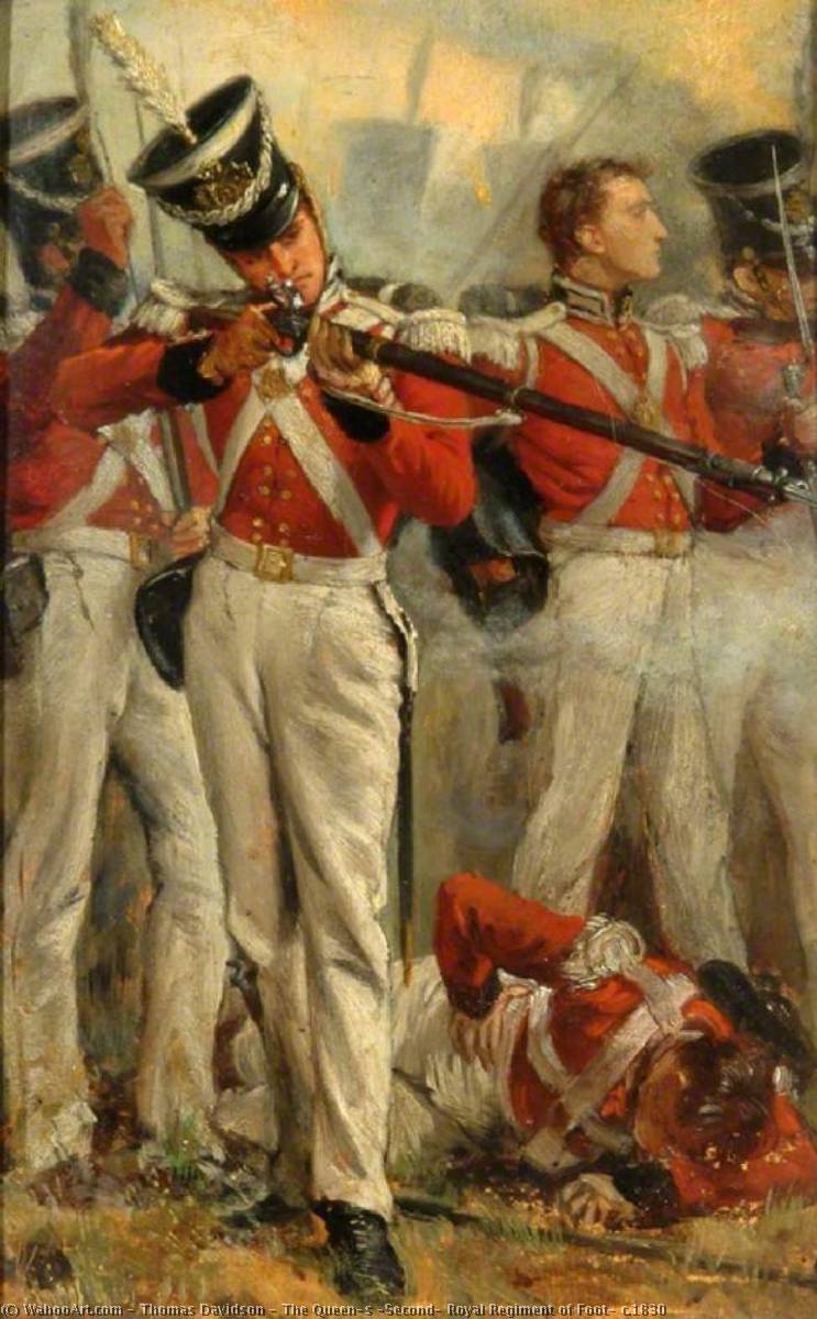 Wikioo.org - The Encyclopedia of Fine Arts - Painting, Artwork by Thomas Davidson - The Queen's (Second) Royal Regiment of Foot, c.1830