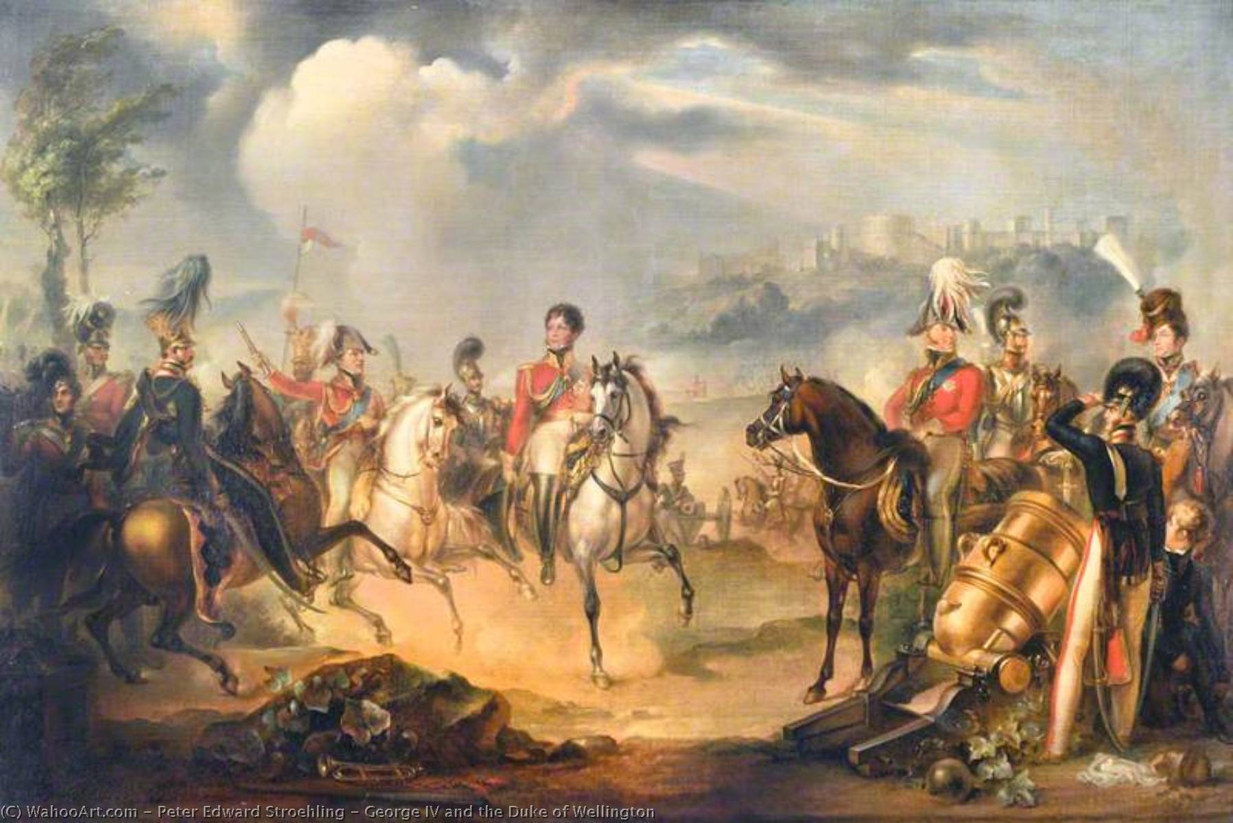 Wikioo.org - The Encyclopedia of Fine Arts - Painting, Artwork by Peter Edward Stroehling - George IV and the Duke of Wellington
