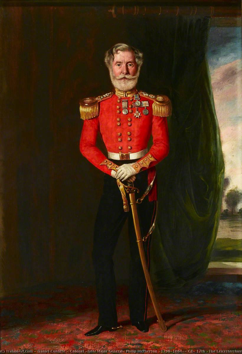Wikioo.org - The Encyclopedia of Fine Arts - Painting, Artwork by Daniel Cunliffe - Colonel (later Major General) Philip McPherson (1790–1864), CB, 17th (The Leicestershire) Regiment of Foot