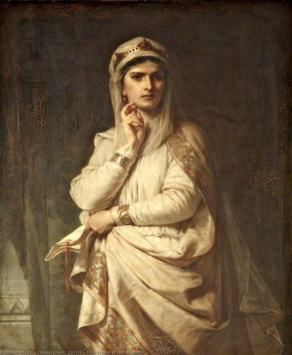 Wikioo.org - The Encyclopedia of Fine Arts - Painting, Artwork by Thomas Francis Dicksee - Ideal Portrait of Lady Macbeth