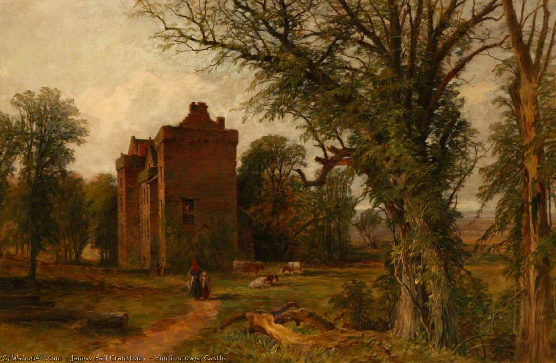 Wikioo.org - The Encyclopedia of Fine Arts - Painting, Artwork by James Hall Cranstoun - Huntingtower Castle
