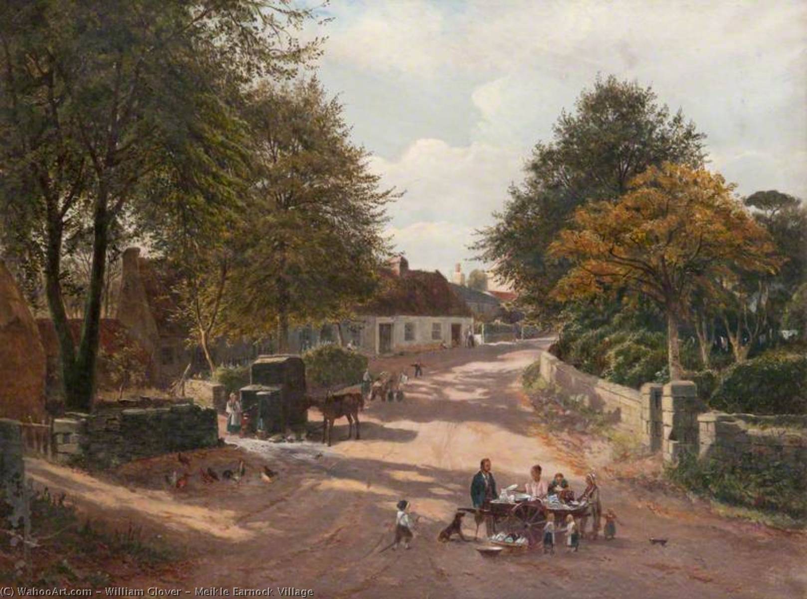 Wikioo.org - The Encyclopedia of Fine Arts - Painting, Artwork by William Glover - Meikle Earnock Village