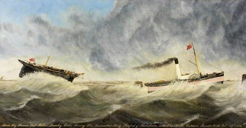 Wikioo.org - The Encyclopedia of Fine Arts - Painting, Artwork by John Hudson - Steam Tug 'Rescue'
