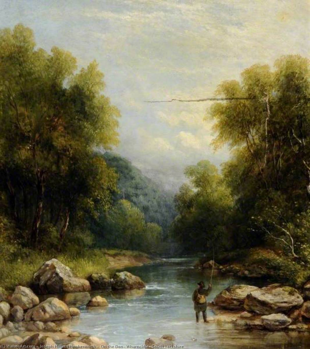 Wikioo.org - The Encyclopedia of Fine Arts - Painting, Artwork by Joseph Hallam Hawkesworth - On the Don, Wharncliffe, South Yorkshire