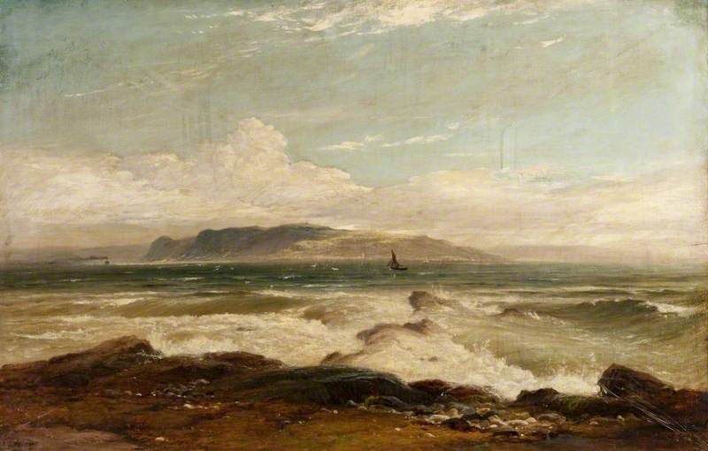 Wikioo.org - The Encyclopedia of Fine Arts - Painting, Artwork by James M Robert Greenlees - The Little Cumbrae from Corrie, Arran