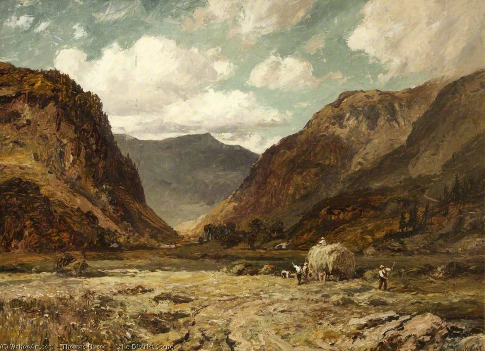 Wikioo.org - The Encyclopedia of Fine Arts - Painting, Artwork by Thomas Huson - Lake District Scene