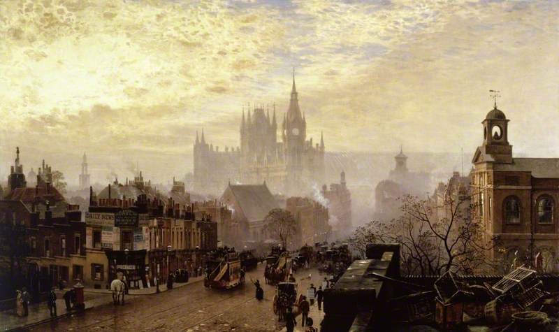 Wikioo.org - The Encyclopedia of Fine Arts - Painting, Artwork by John O'connor - From Pentonville Road Looking West, London, Evening