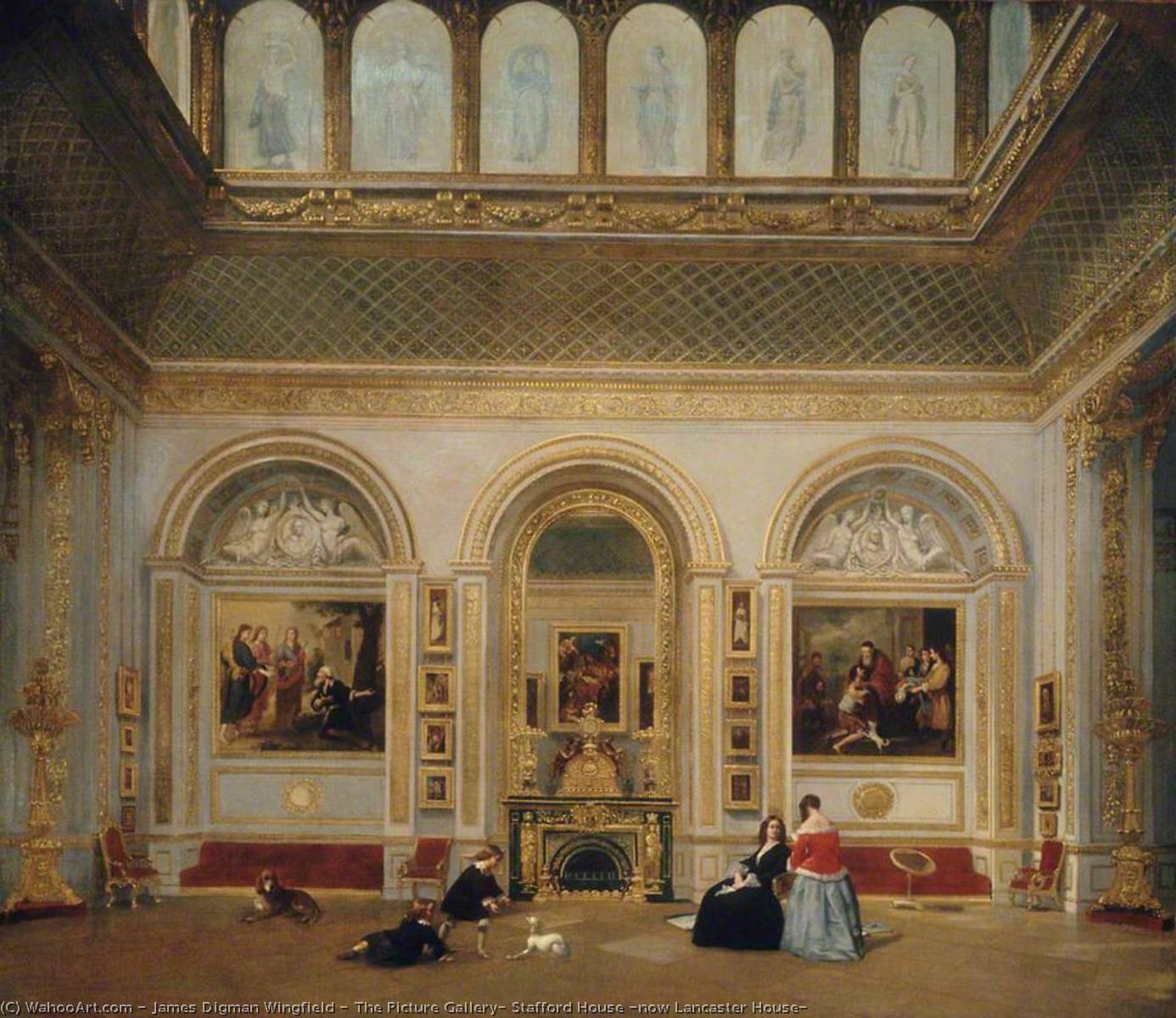 Wikioo.org - The Encyclopedia of Fine Arts - Painting, Artwork by James Digman Wingfield - The Picture Gallery, Stafford House (now Lancaster House)