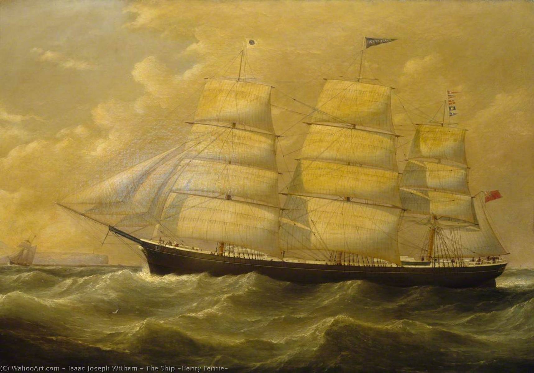 Wikioo.org - The Encyclopedia of Fine Arts - Painting, Artwork by Isaac Joseph Witham - The Ship 'Henry Fernie'