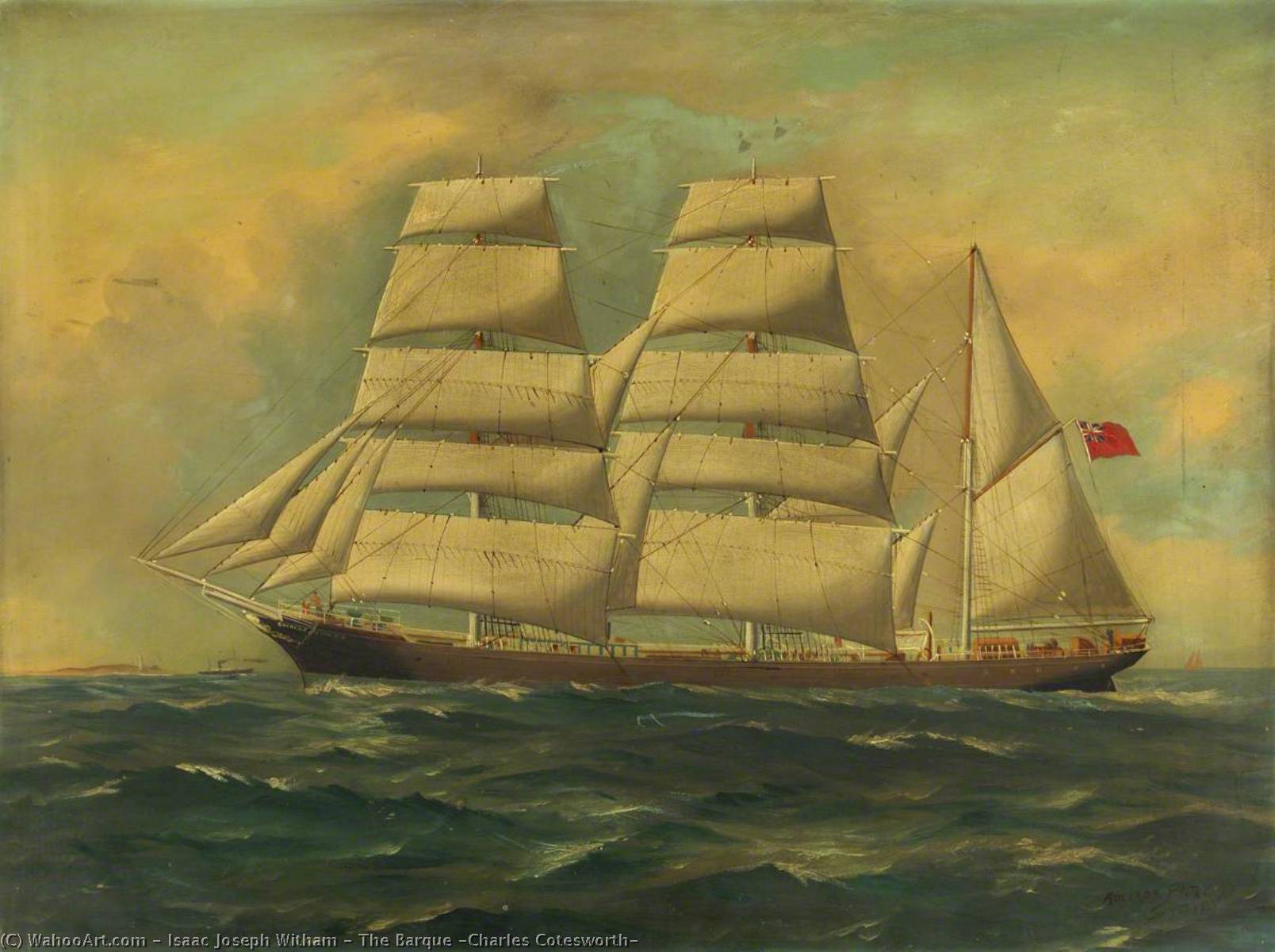 Wikioo.org - The Encyclopedia of Fine Arts - Painting, Artwork by Isaac Joseph Witham - The Barque 'Charles Cotesworth'
