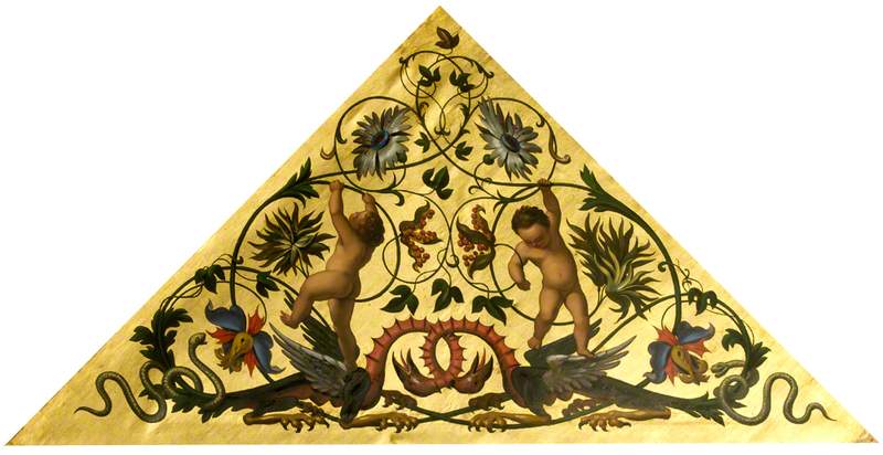 Wikioo.org - The Encyclopedia of Fine Arts - Painting, Artwork by Francesco Vason - Corner Arabesque Panel