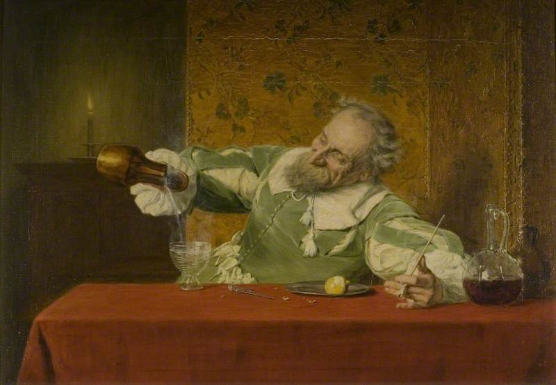 Wikioo.org - The Encyclopedia of Fine Arts - Painting, Artwork by John Watson Nicol - A Nightcap
