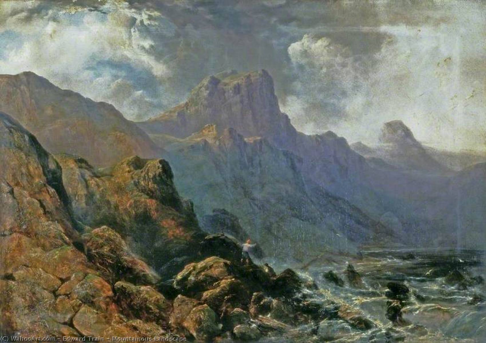 Wikioo.org - The Encyclopedia of Fine Arts - Painting, Artwork by Edward Train - Mountainous Landscape