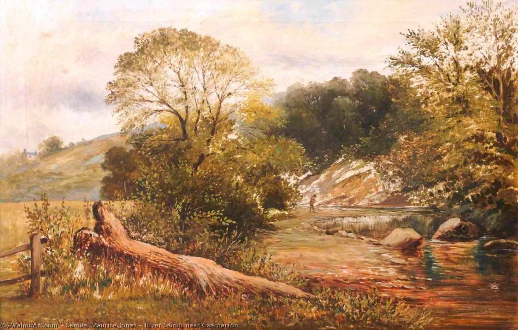 Wikioo.org - The Encyclopedia of Fine Arts - Painting, Artwork by Samuel Maurice Jones - River Seiont near Caernarfon