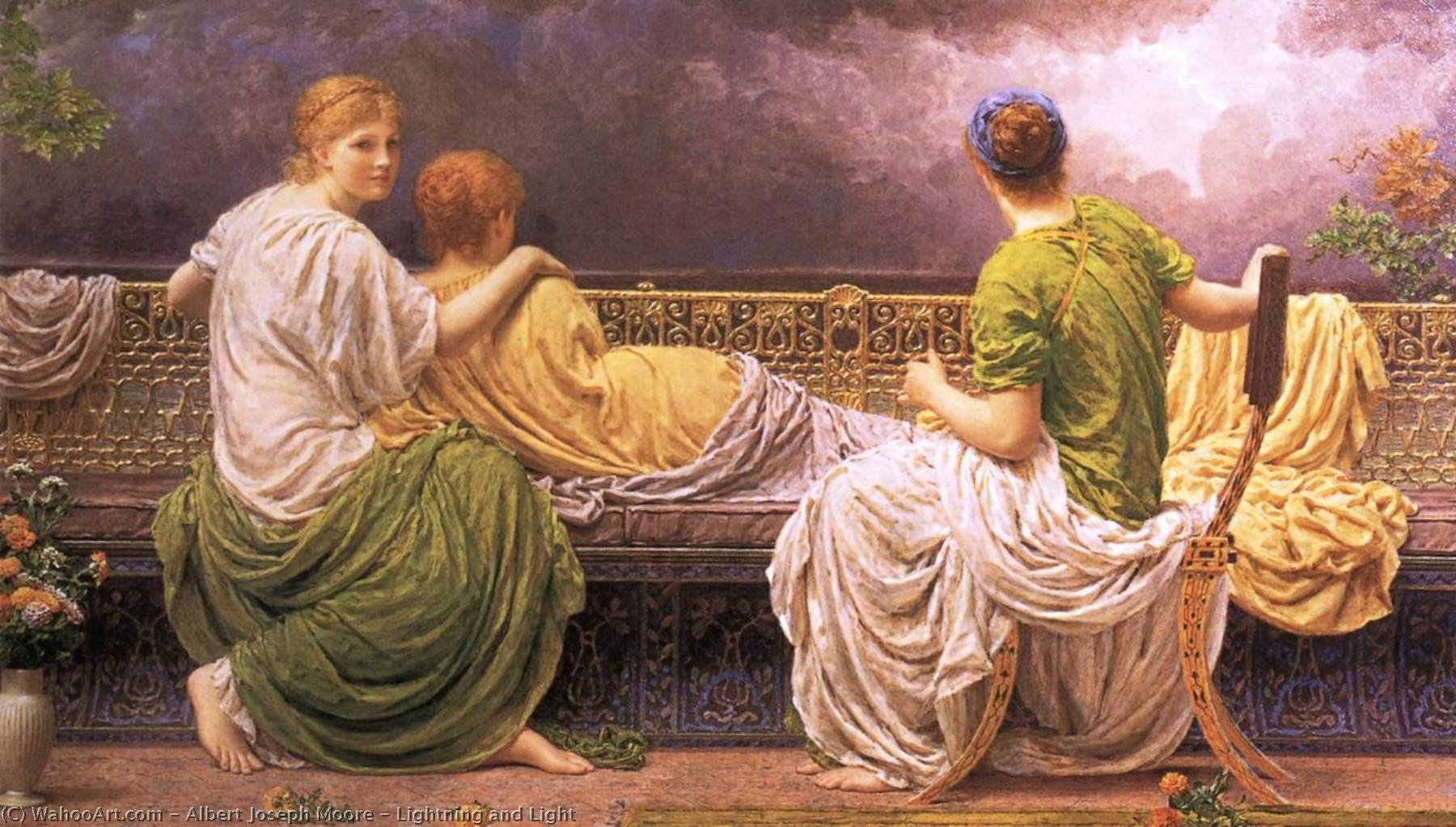 Wikioo.org - The Encyclopedia of Fine Arts - Painting, Artwork by Albert Joseph Moore - Lightning and Light