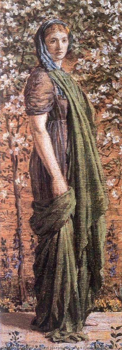 Wikioo.org - The Encyclopedia of Fine Arts - Painting, Artwork by Albert Joseph Moore - A Flower Walk