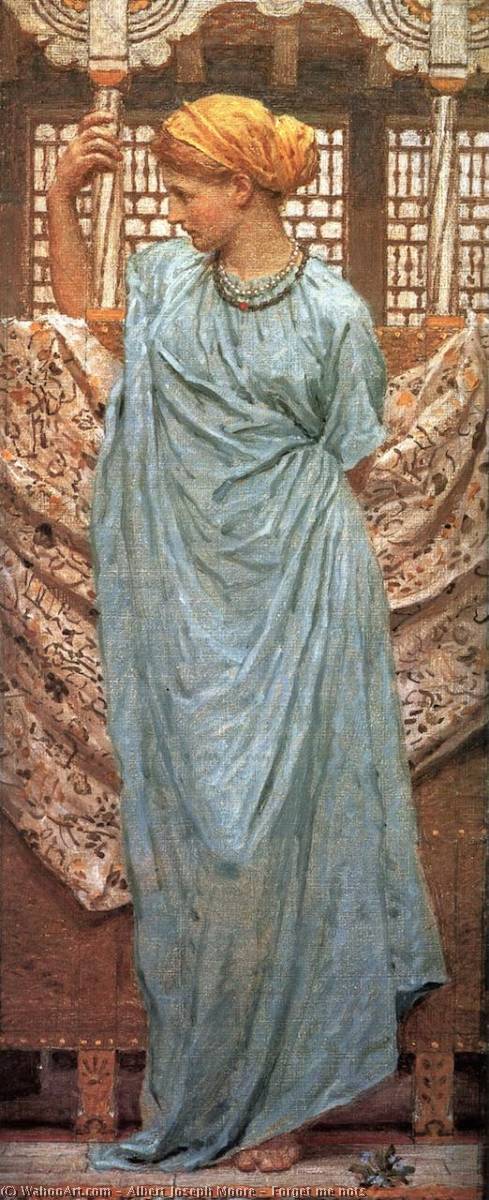 Wikioo.org - The Encyclopedia of Fine Arts - Painting, Artwork by Albert Joseph Moore - Forget me nots