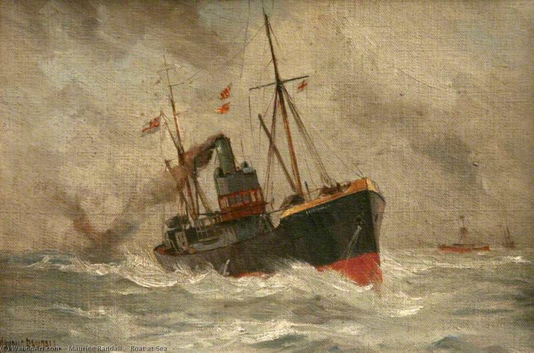 Wikioo.org - The Encyclopedia of Fine Arts - Painting, Artwork by Maurice Randall - Boat at Sea