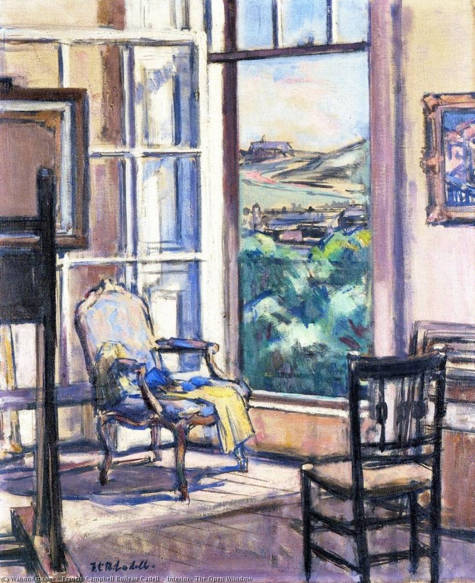 Wikioo.org - The Encyclopedia of Fine Arts - Painting, Artwork by Francis Campbell Boileau Cadell - Interior, The Open Wiindow