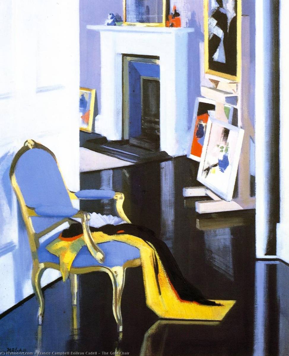 Wikioo.org - The Encyclopedia of Fine Arts - Painting, Artwork by Francis Campbell Boileau Cadell - The Gold Chair