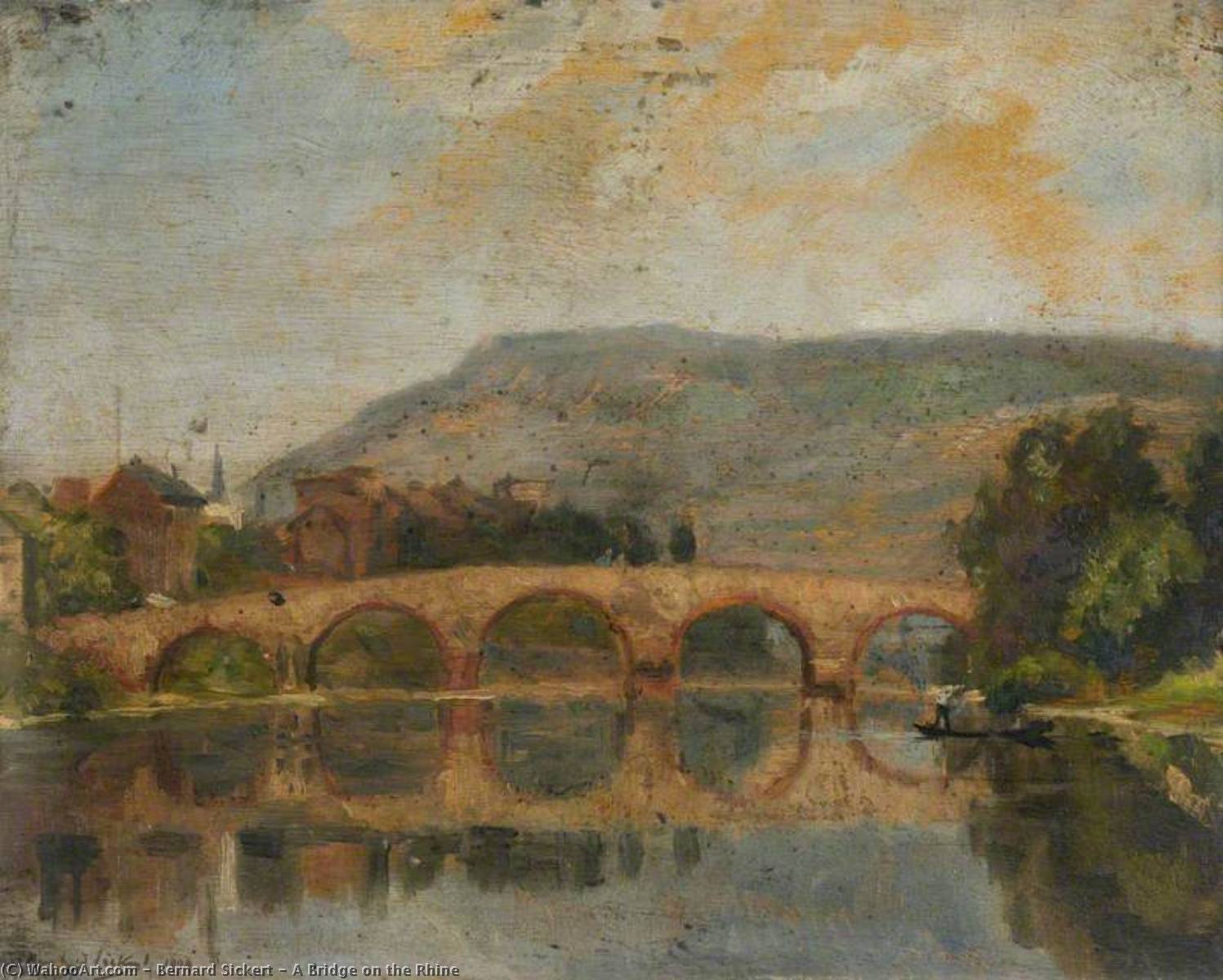 Wikioo.org - The Encyclopedia of Fine Arts - Painting, Artwork by Bernard Sickert - A Bridge on the Rhine