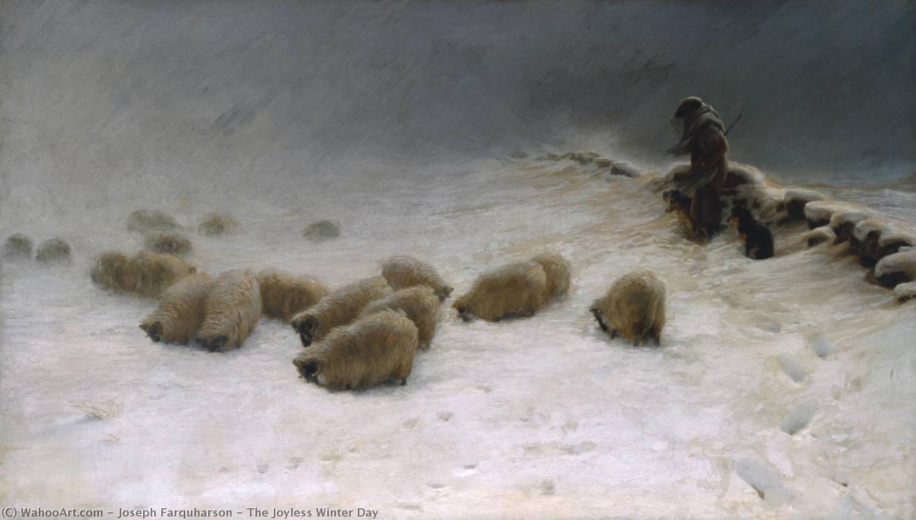Wikioo.org - The Encyclopedia of Fine Arts - Painting, Artwork by Joseph Farquharson - The Joyless Winter Day