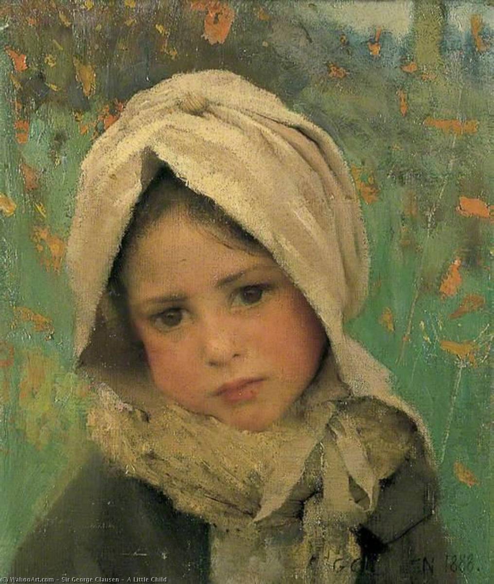 Wikioo.org - The Encyclopedia of Fine Arts - Painting, Artwork by George Clausen - A Little Child