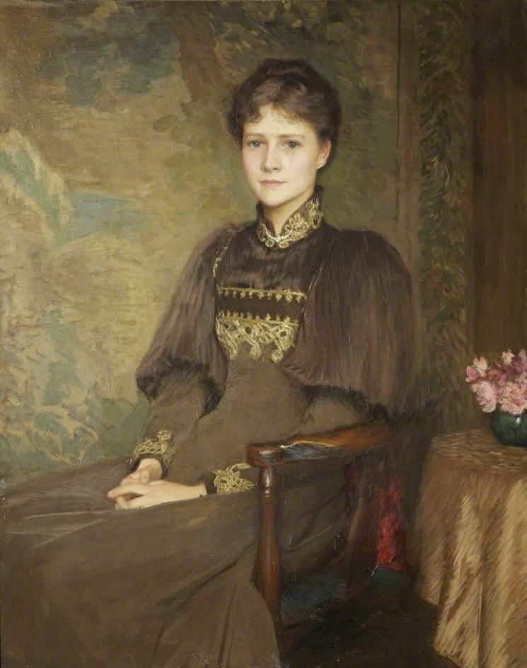 Wikioo.org - The Encyclopedia of Fine Arts - Painting, Artwork by George Clausen - Mrs Herbert Roberts