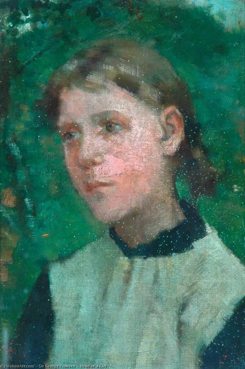 Wikioo.org - The Encyclopedia of Fine Arts - Painting, Artwork by George Clausen - Head of a Girl