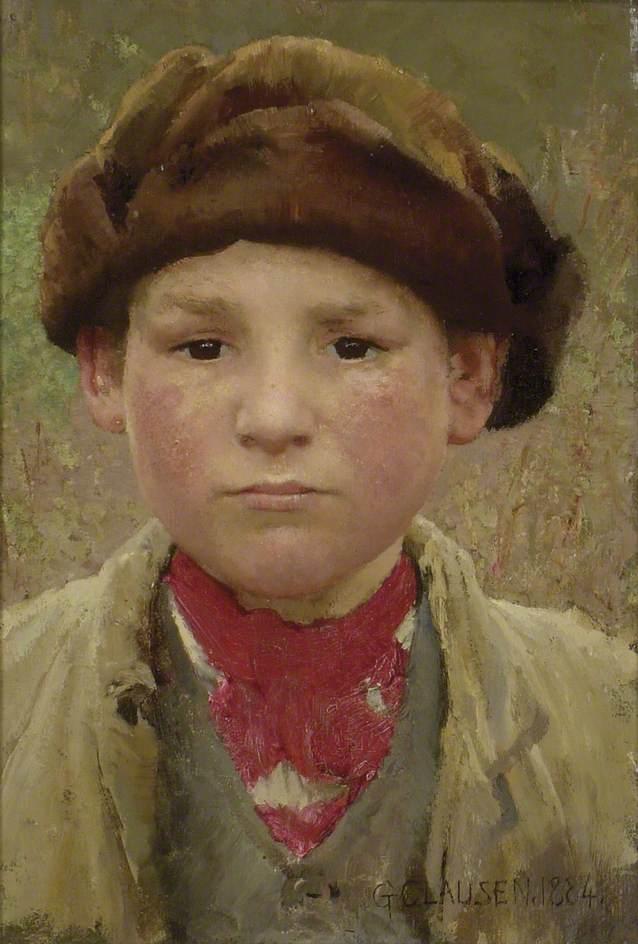 Wikioo.org - The Encyclopedia of Fine Arts - Painting, Artwork by George Clausen - Farmer's Boy